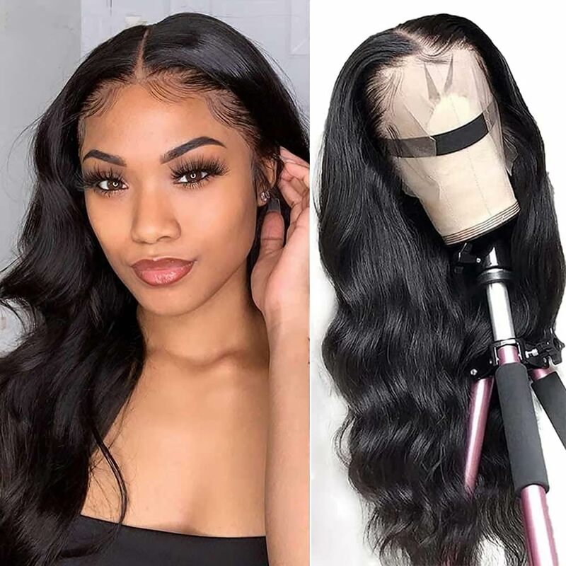 IUPin Body Wave Lace Front Wigs Human Hair 180 Density Glueless 16-34 In 13x4 Transparent Lace Front Wig for women Natural Hair