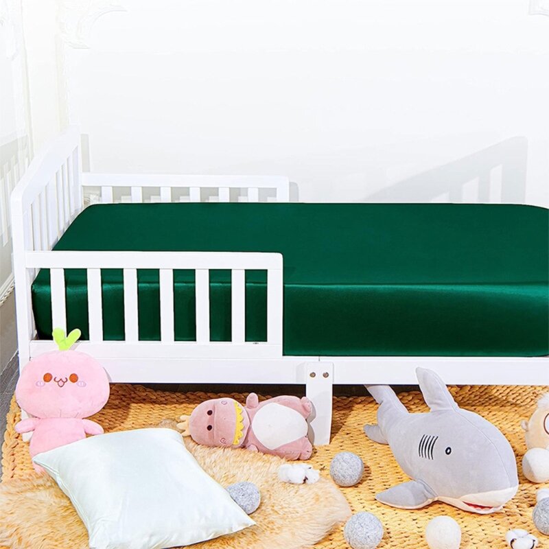 Smooth & Gentle Crib Sheet Polyester & Non irritating Bed Cover Delicate & Pleasant Infant Bedding Breathable Crib Sheet