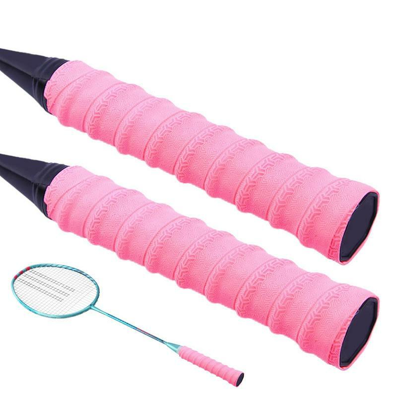 Pita pegangan raket tenis, pita pegangan anti Slip bernapas anti aus tahan aus untuk tenis Puck Badminton