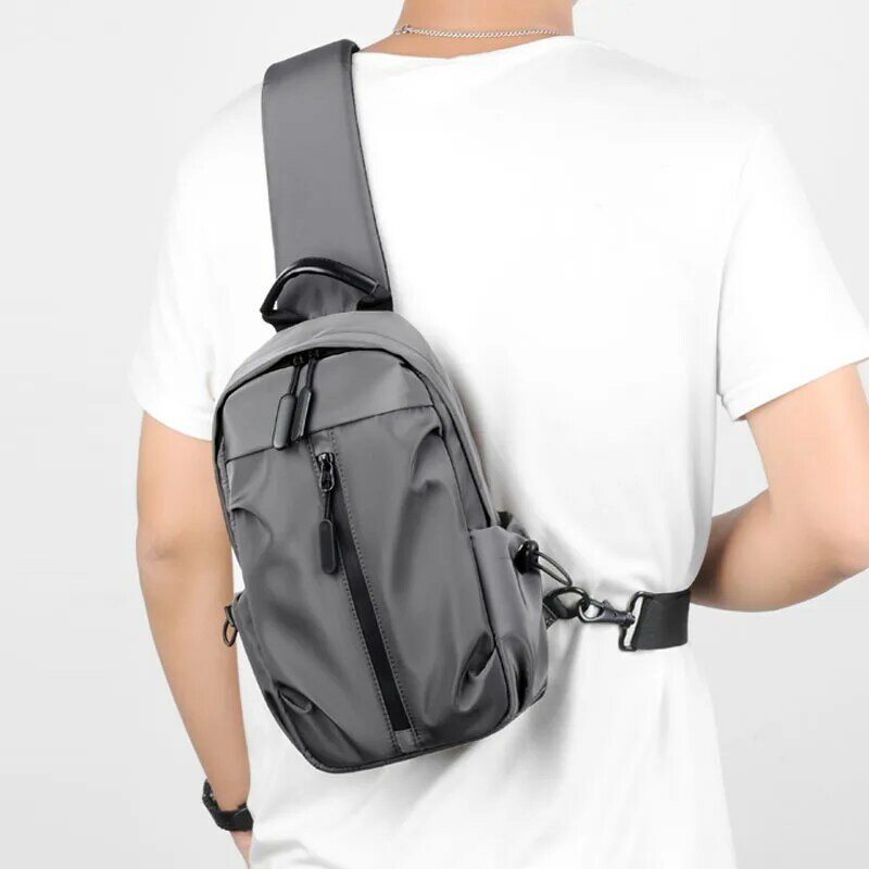 Холщовая нагрудная сумка для мужчин, повседневная дорожная сумочка на ремне, модные мужские сумки через плечо, многофункциональная поясная сумка