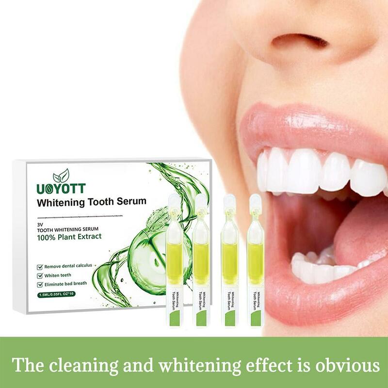 Aroma di menta naturale essenza sbiancante per denti igiene orale fiala per la pulizia dei denti macchie dentifricio efficace rimuovi 15ml siero N1V6