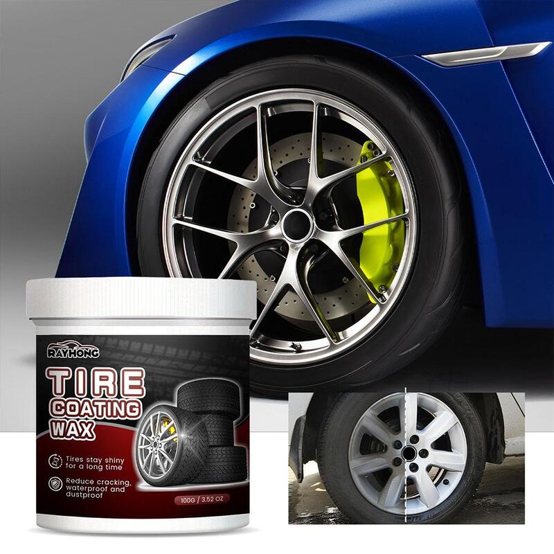 100g Tire Cleaning Agent Car Tire Maintenance Coating Dust Rim Retreading Cleaning Car Tools Cream Cleaner Wax Remover Whee L6M1