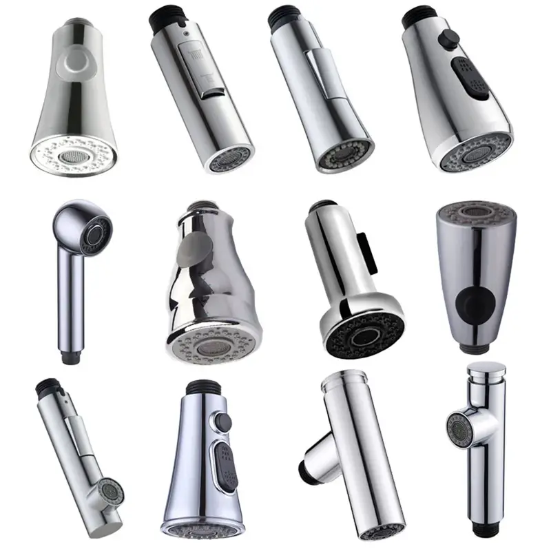 G1/2 Kitchen Faucet Head Pull Out Shower Nozzle Sprayer Bathroom Sink Tap Replacement Silver Faucet Head Aerator Accessories