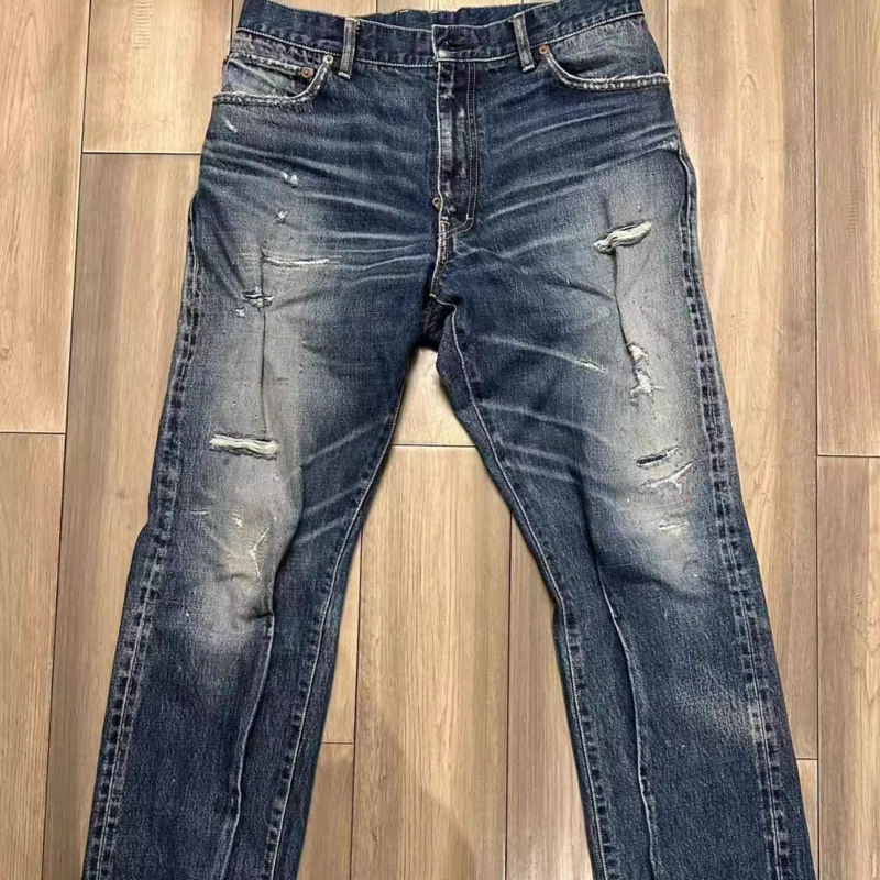VISVIMWMV JOURNEYMAN Ripped Jeans, Segunda Geração, 22SS