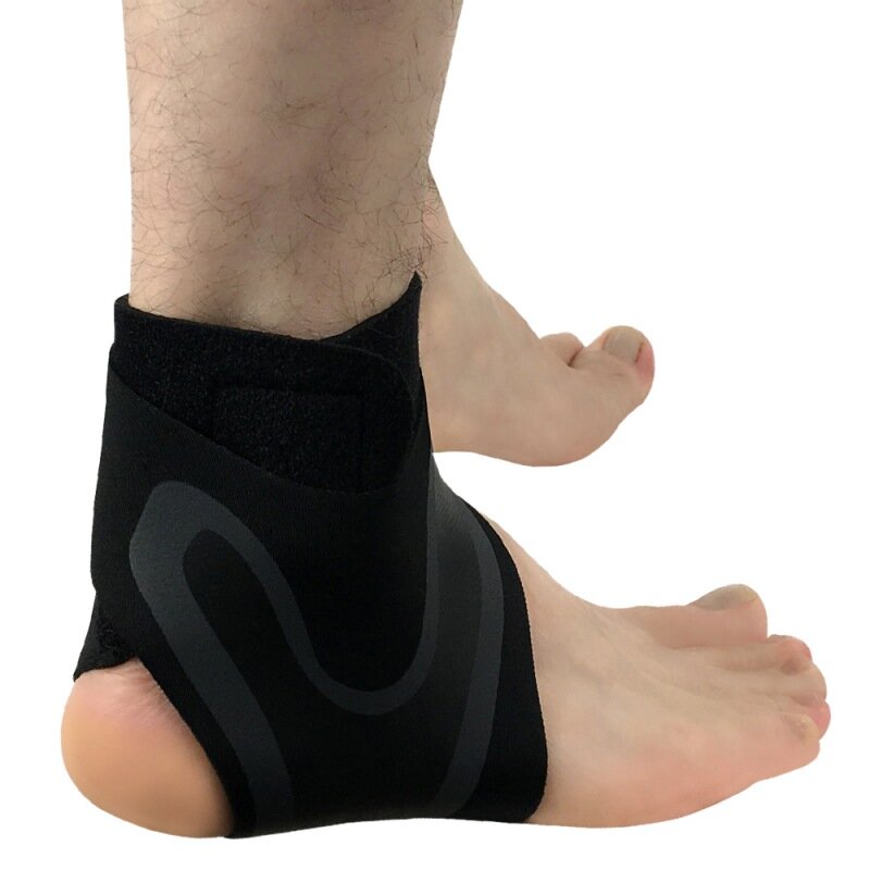 Sportowa ochraniacz na kostkę, elastyczny, wysoki chronić opaskę zabezpieczającą bieganie do koszykówki Fitness pięta bandaż rękaw na nogę