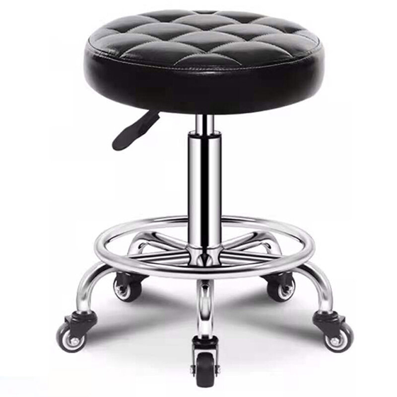 Tabouret rotatif pour Salon de coiffure et Salon de beauté, chaise de travail avec poulie à ongles, fauteuil de tatouage