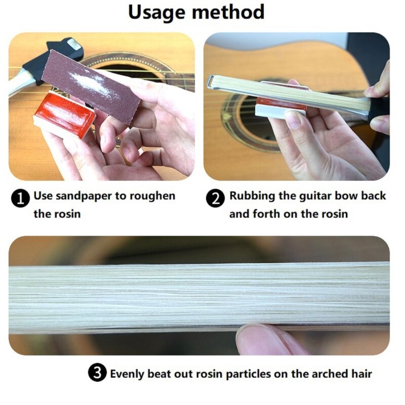 Double Side Guitar Bow Thin Guitar Bowing Device Horse Hair Guitar Bowing Tool Acoustic Guitar Performances Parts G99D