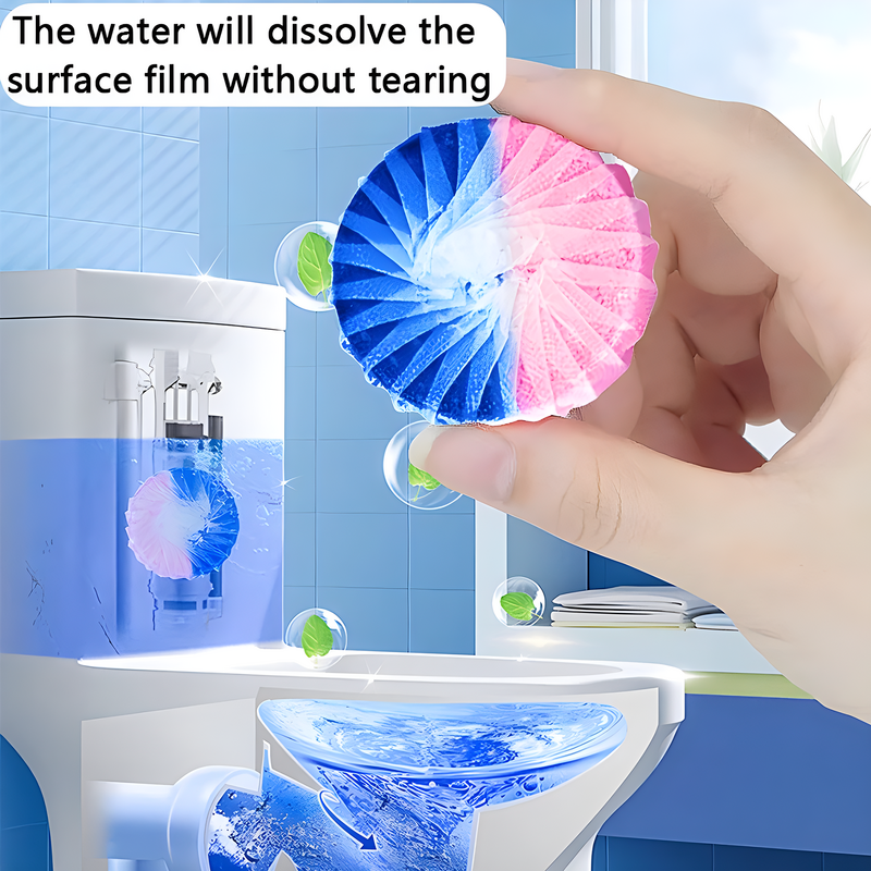 Toilet Bowl Cleaner Drain Tank Rose Fragrance Tablet Freshener Deodorization Stain Remover House Bathroom Cleaning Agent Product