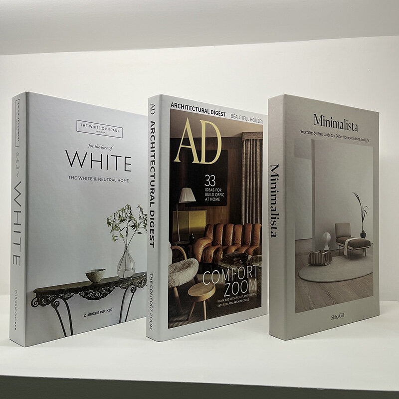 3 Buah/Set Mode Buku Palsu Dekorasi Mewah Buku Dekoratif Desainer Ruang Tamu Dekorasi Buku Simulasi Dekorasi Rumah Hadiah