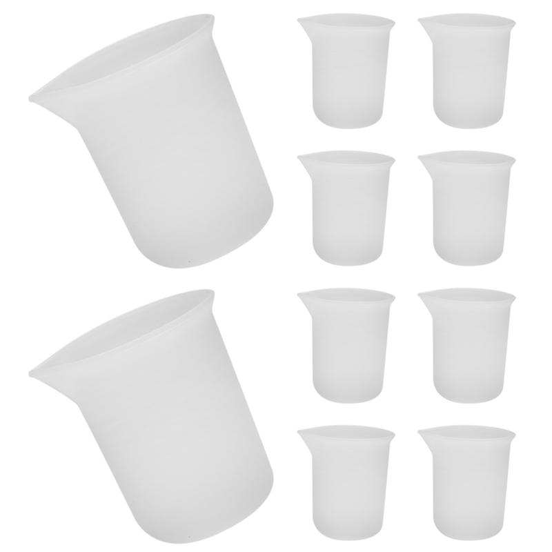 10Pcs Silicone Measuring Cups 100 Ml Silicone Cups Non Stick Mixing Cups DIY Glue Tools Cup For Handmade Craft