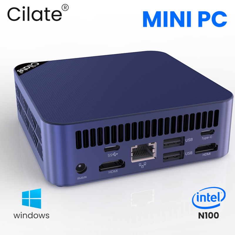 Cilate Mini komputer Intel Celeron 12th Gen N100 komputer do gier biurkowy DDR4 8GB 16GB SSD 256GB 512GB WIFI5 BT4.2 minipc okna 11