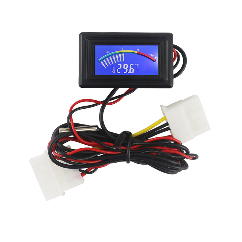 DC4-25V ดิจิตอลเครื่องวัดอุณหภูมิ NTC 10K โลหะ Probe C/F USB อุณหภูมิเครื่องตรวจจับ LCD Analog ในร่ม Aquarium incubator