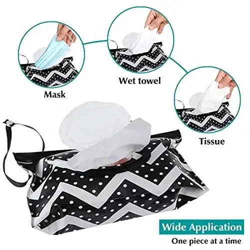 Bolsa de toallitas portátiles para bebé, contenedor de toallitas para bebé de 14 estilos, se puede reutilizar, bolsa de toallitas de viaje