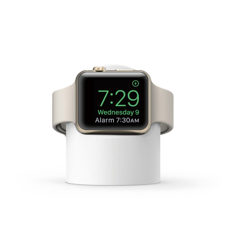 Soporte de carga de silicona para Apple Watch Series 4, 3, 2/1, 44mm, 42mm, 40mm, 38mm