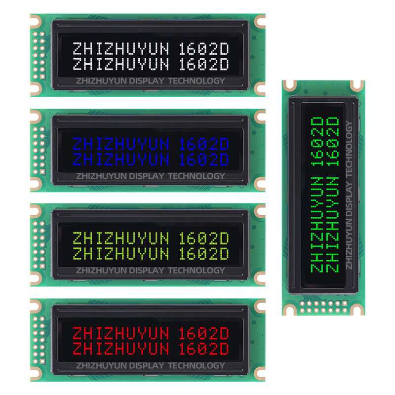 Interface paralela compatível com 1602 construído em tela WS0010 OLED, filme preto, letra amarela, EH001602D, 14Pin