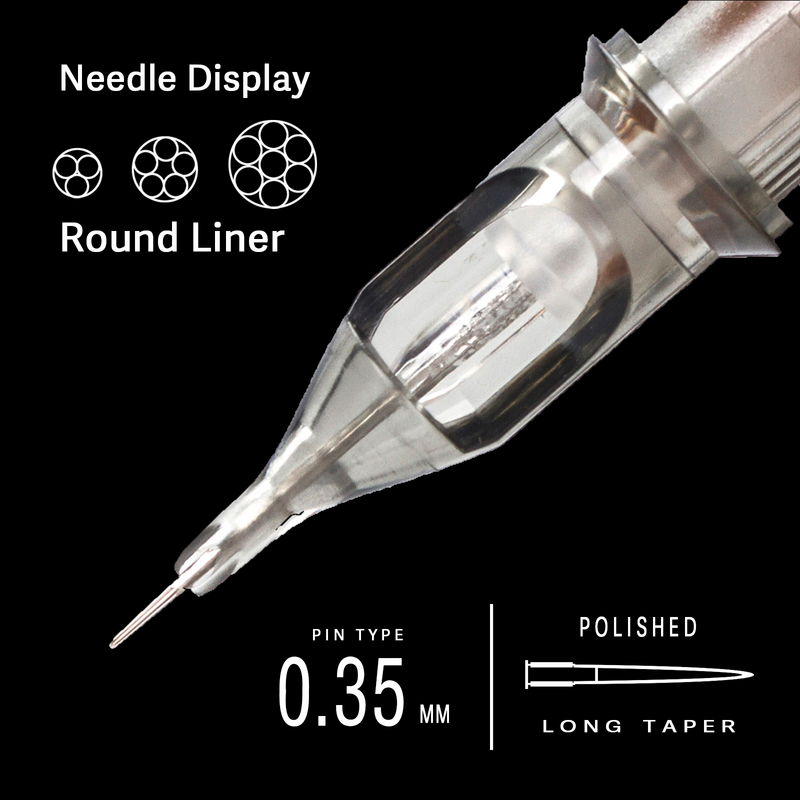 100pcs EZ Revolution Cartridge Tattoo Needles trucco permanente 0.30mm/0.35mm RL RS M1 RM per cartuccia rotante Tattoo Machine Pen