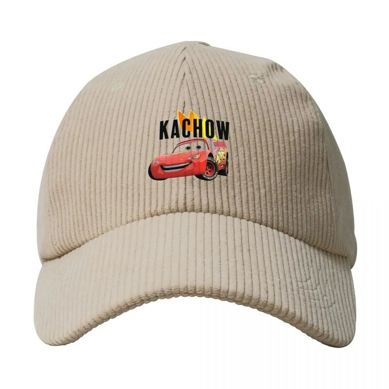 Thunder Cars Kachow Corduroy Baseball Cap Anime Visor Trucker Cap Golf Hat Mens Hats Women's