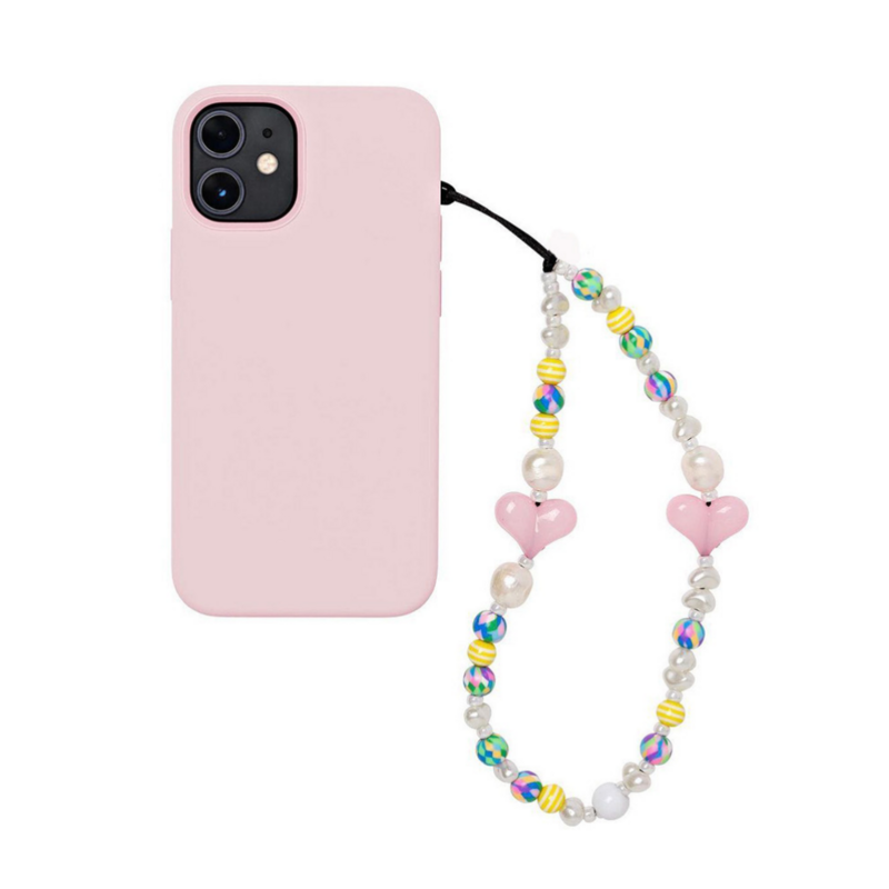 Kpop Phone Charm Beads Straps prezzo all'ingrosso cuore catena Mobile telefono gioielli accessori per telefoni cellulari cordino Anti-perso