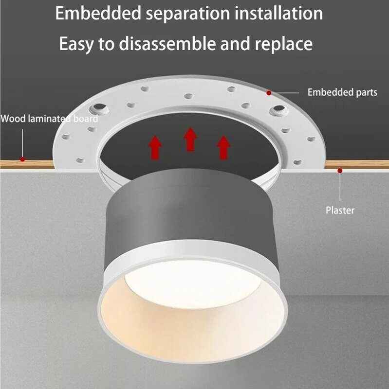Lampu plafon Led tanpa batas, lampu plafon tanam ultra-tipis dapat diredupkan Tuya ZigBee untuk ruang tamu dapur