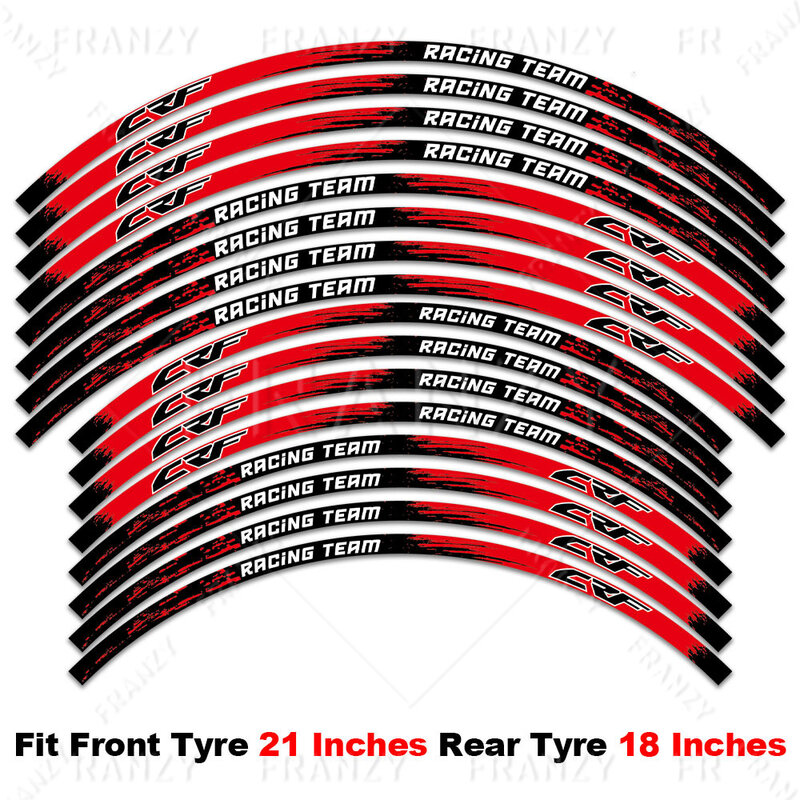 ホンダモーターサイクル用ホイールステッカー,粘着性,反射ハブ,ストライプ,CRf 450,crf 250 l, 300l, 450x, 450r, 250r, 250f, 150l, 230