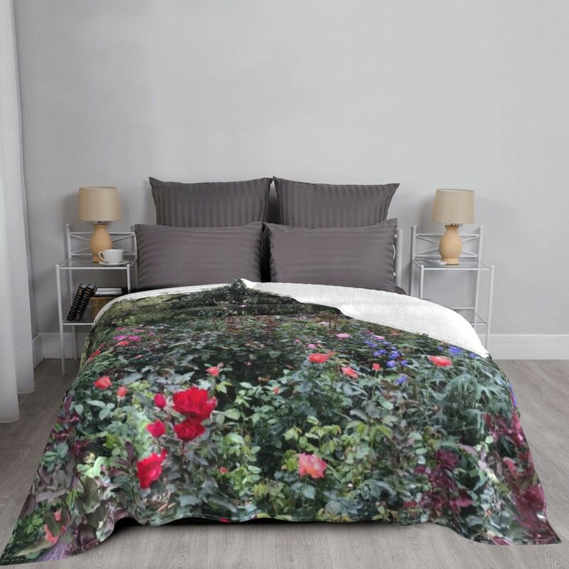 Butchart-Manta de flores de jardín, mantas decorativas para sofá, marca de lujo
