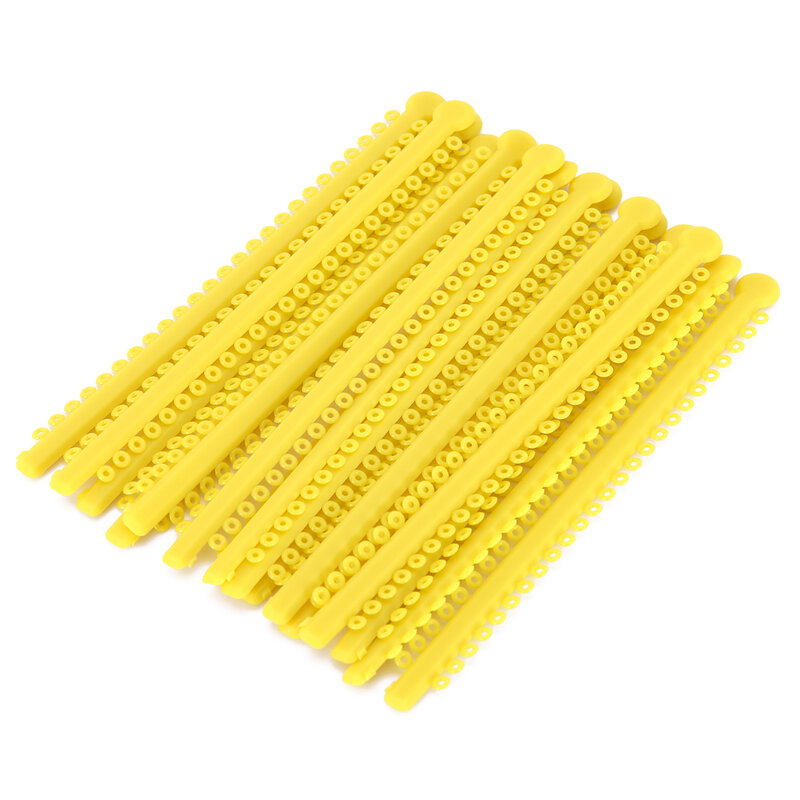 AZDENT 1000 Ties = 20 Sticks ทันตกรรมจัดฟัน Elastic Ligature Ties ที่มีสีสันสำหรับวงเล็บวงเล็บจัดฟัน Treatment