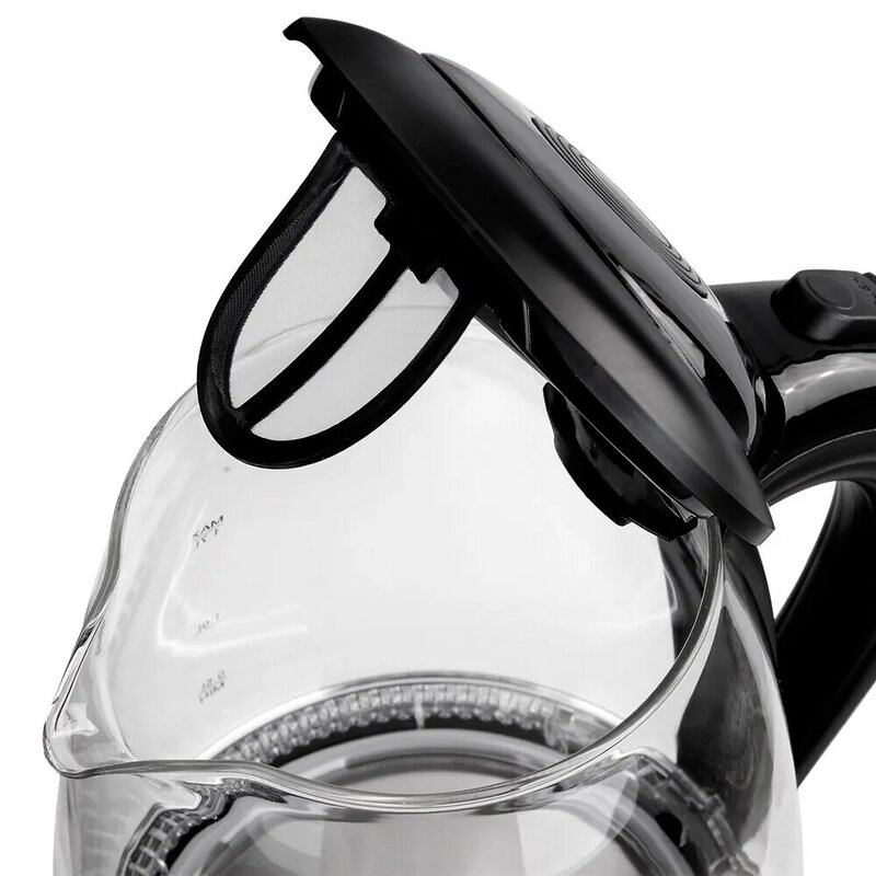 Sinbo Cordless czarne szkło czajnik (1.7L) bojler na wodę automatyczne wyłączanie utrzymuj ciepło wskaźnik poziomu wody bezpieczeństwo 360 ° funkcja obrotowa