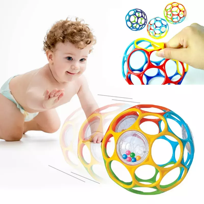 Bolas sensoriales para bebé, Bola de onda para desarrollar la inteligencia del bebé, campana de mano, captura de mordida, juguetes de desarrollo sensorial infantil para niños, 1 unidad