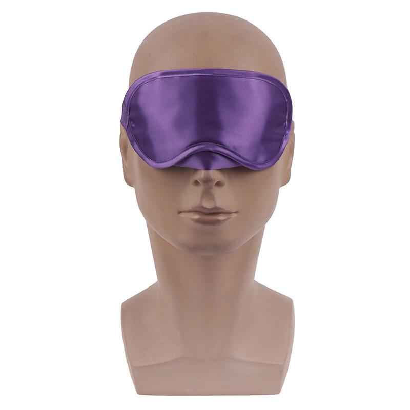 男性と女性のためのソフトシルクアイマスク、アイシェードカバー、目隠し、旅行用眼帯、天然スリーピングパッチ、睡眠シェード、1個