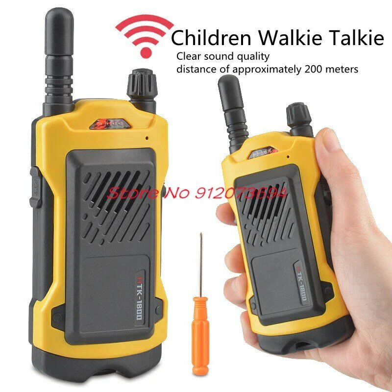 Walkie Talkie multifuncional para filho pai, áudio claro, estilo de relógio 200m, chamada sem fio, presente das crianças