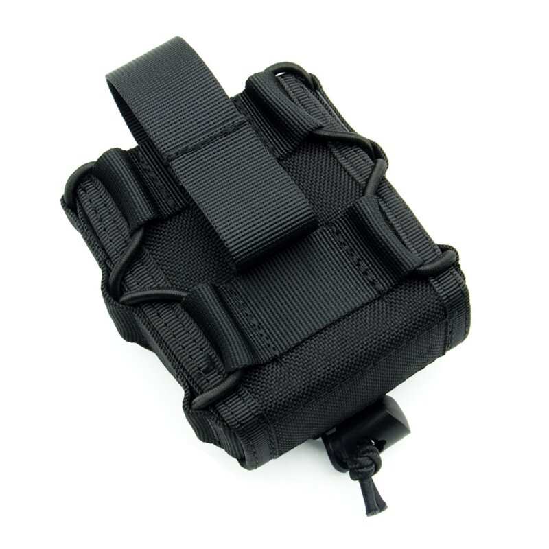 Soporte de puño superior abierto tácticamente, bolsa de cinturón de nailon resistente al desgaste para policía y aplicación de la ley