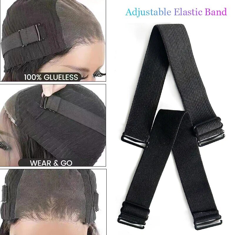 Plussign faixa elástica ajustável para perucas, costura preta peruca band 2.5cm, 3cm, 3.5cm de largura acessórios peruca material fixo