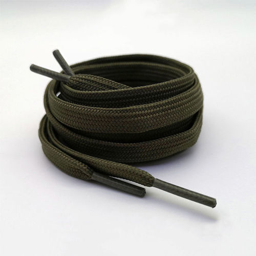 Military green rope circular basketball sports running canvas board mountaineering camouflage military training boots shoelaces