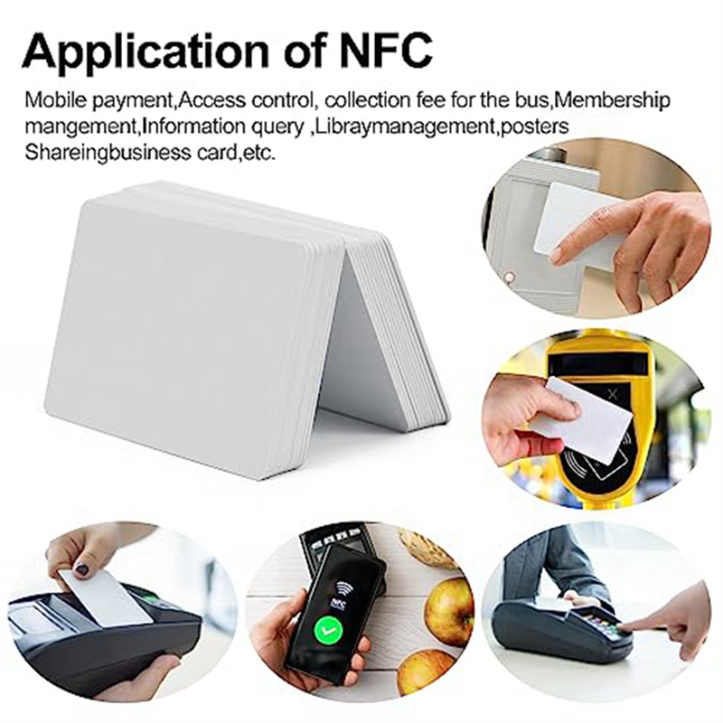 50 szt. Pustych kart NTAG215 NFC 215 kart 215 kart NFC z możliwością ponownego zapisu 504 pamięci bajtów dla wszystkich urządzeń obsługujących NFC