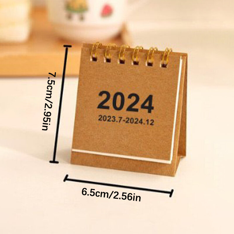 2023-2024 kalender meja Mini, kalender Flip berdiri Desktop untuk mengatur perencanaan jadwal harian perlengkapan sekolah kantor