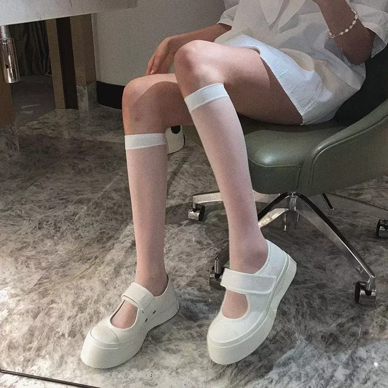 섹시한 로리타 양말 JK 여성 소녀 양말 유니폼 여름용 얇은 긴 양말, 로리타 나일론 무릎 로리타 스타킹, 3 쌍