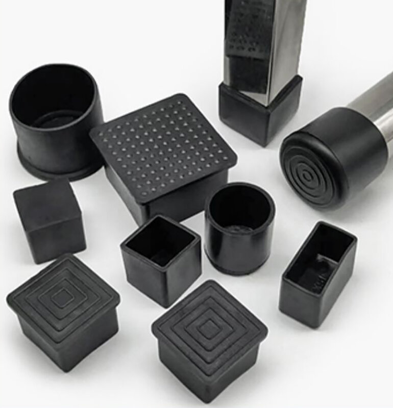 Black Round PVC Soft Rubber Caps, Junta de Proteção, Dust Seal, End Cover, Caps para Pipe Bolt Móveis, 6mm-120mm