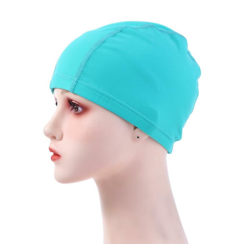 Non-Slip Long Hair Bathing Protect Ears Waterproof Elastic Nylon Water Sport Bathing Caps Pool Hat Swimming Hat Swimming Cap