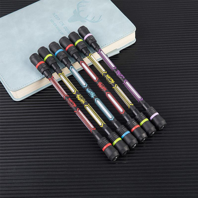 5/2Pcs Spinning Ballpoint Pen Hand Spinner Stress Relieve Rotating Anti Slip Writing Gel Pens Stationary Office School Supplies