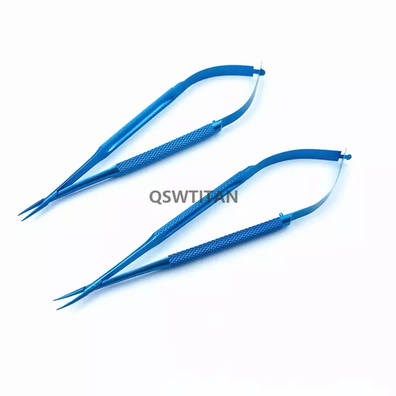 Barraquer Titanium alloy Needle Holder Without lock / With lock curved Ophthalmic surgical instrument