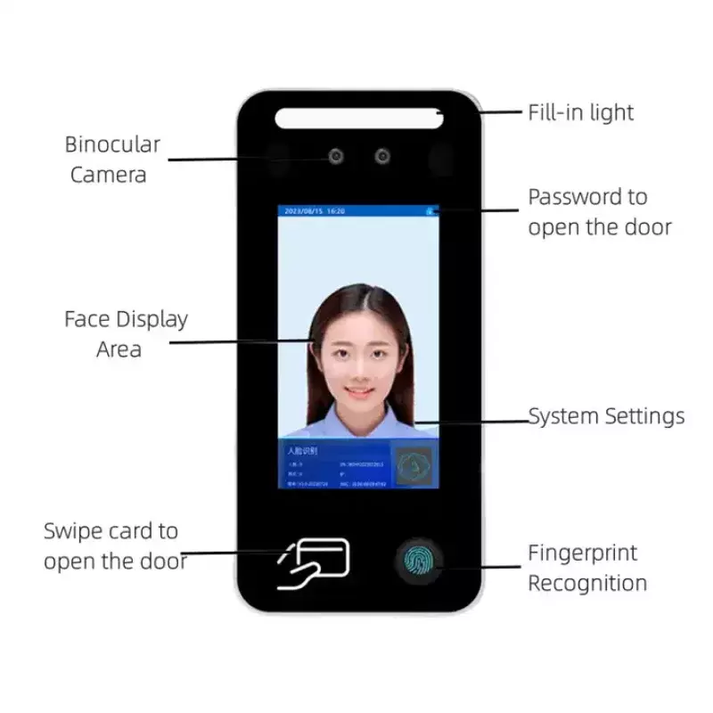 ANT face recognition thumbprint access control  facial time attendance machine face recognition