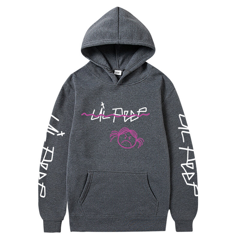 Мужская толстовка Rapper Lil Peep, женский модный простой пуловер с длинным рукавом, уличный тренд, большой свитшот в стиле хип-хоп, одежда унисекс