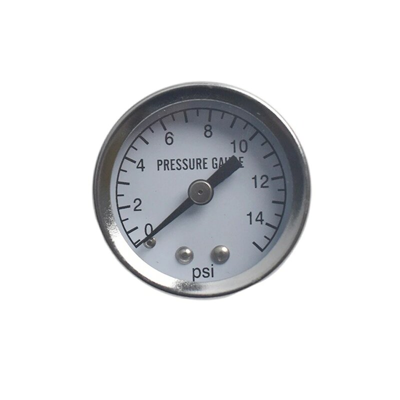 Pengukur tekanan bahan bakar tekanan rendah 1.5 inci, untuk 0-15PSI 1/8 inci, NPT laki-laki pas langsung