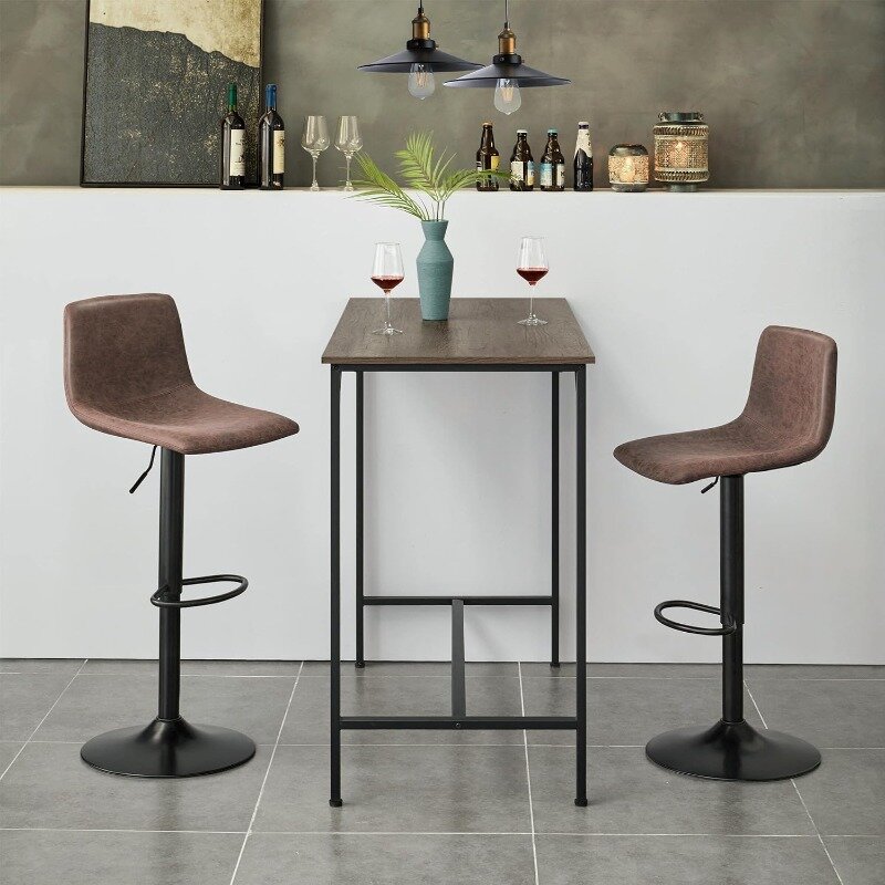 Sgabelli da Bar sgabelli da Bar dal Design moderno sedia senza braccioli in ecopelle industriale urbana regolabile in altezza e rotazione di 360 °