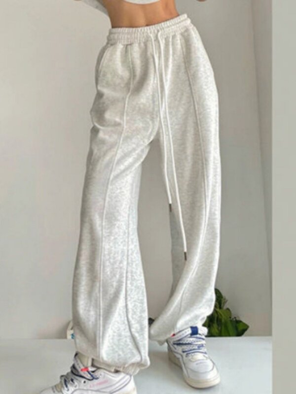 HOUZHOU Vintage Y2k Baggy Joggers Sweatpants Woman Oversized Korean Fashion Sports Pants Harajuku Streetwear Gyaru Trousers