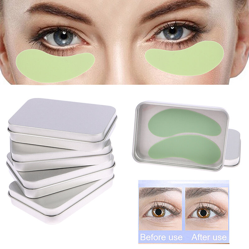 Parche reutilizable para mascarilla de ojos, almohadillas de silicona, crema esencial para los ojos, parche para Lifting Facial, eliminación de arrugas, cuidado de la piel del ojo, 1 par