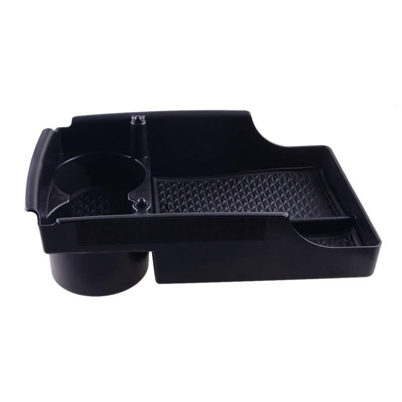 Car ABS Black Front Center Console Armrest Storage Box Cup Holder Organizer Tray Fit For Tesla Model S/X 2018-2021 2017 2016