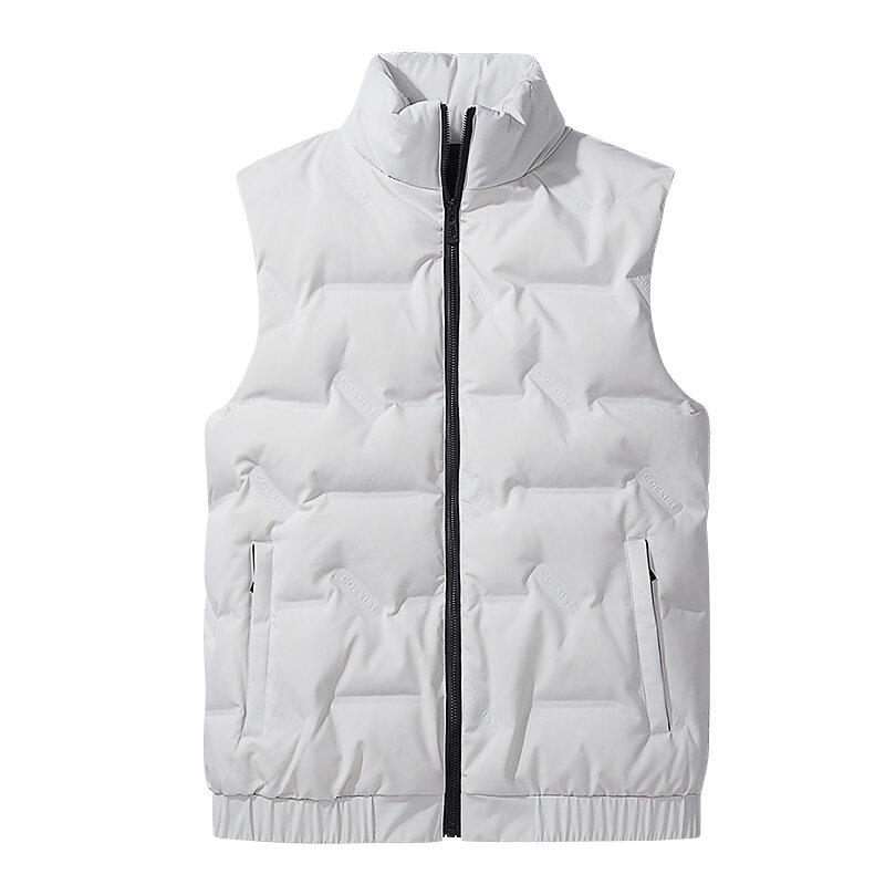 New Women'S Autumn And Winter Standing Collar Down Vest Coat Lady Trend Warm Leisure Sports Sleeveless White Duck Down Waistcoat