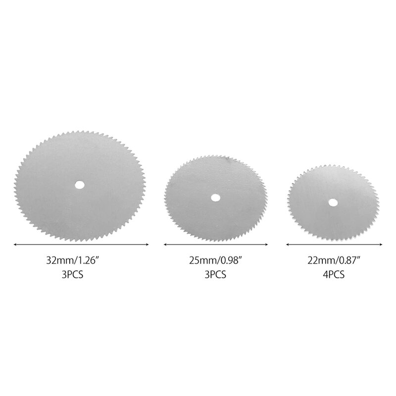 Lame de scie circulaire pour mini disque de coupe, outil lointain Dremel, coupe-bois en plastique, 22mm, 25mm, 32mm, 10 pièces