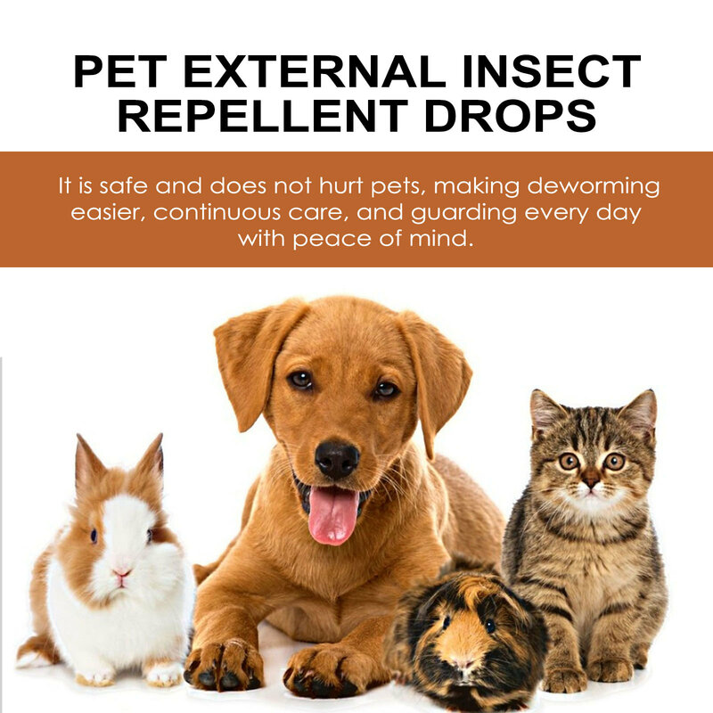 Répulsif anti-puces pour animaux de compagnie, anti-insectes, anti-puces, anti-puces, anti-poux, anti-démangeaisons, produits de soin pour chats et chiens, formule